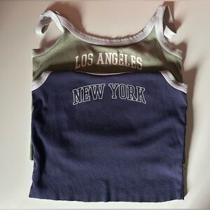 New York & Los Angeles crop top